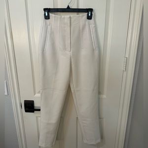High waisted ankle length slacks